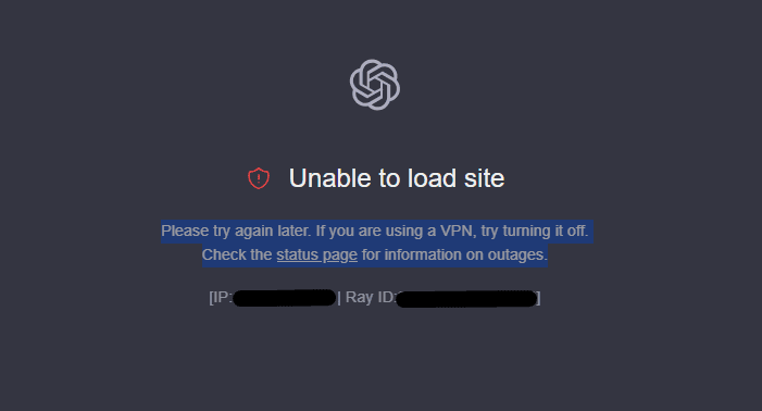 How to Fix the “Unable to Load Site” Error in ChatGPT